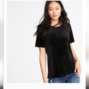 Old Navy Velvet Short Sleeve Tee Shirt